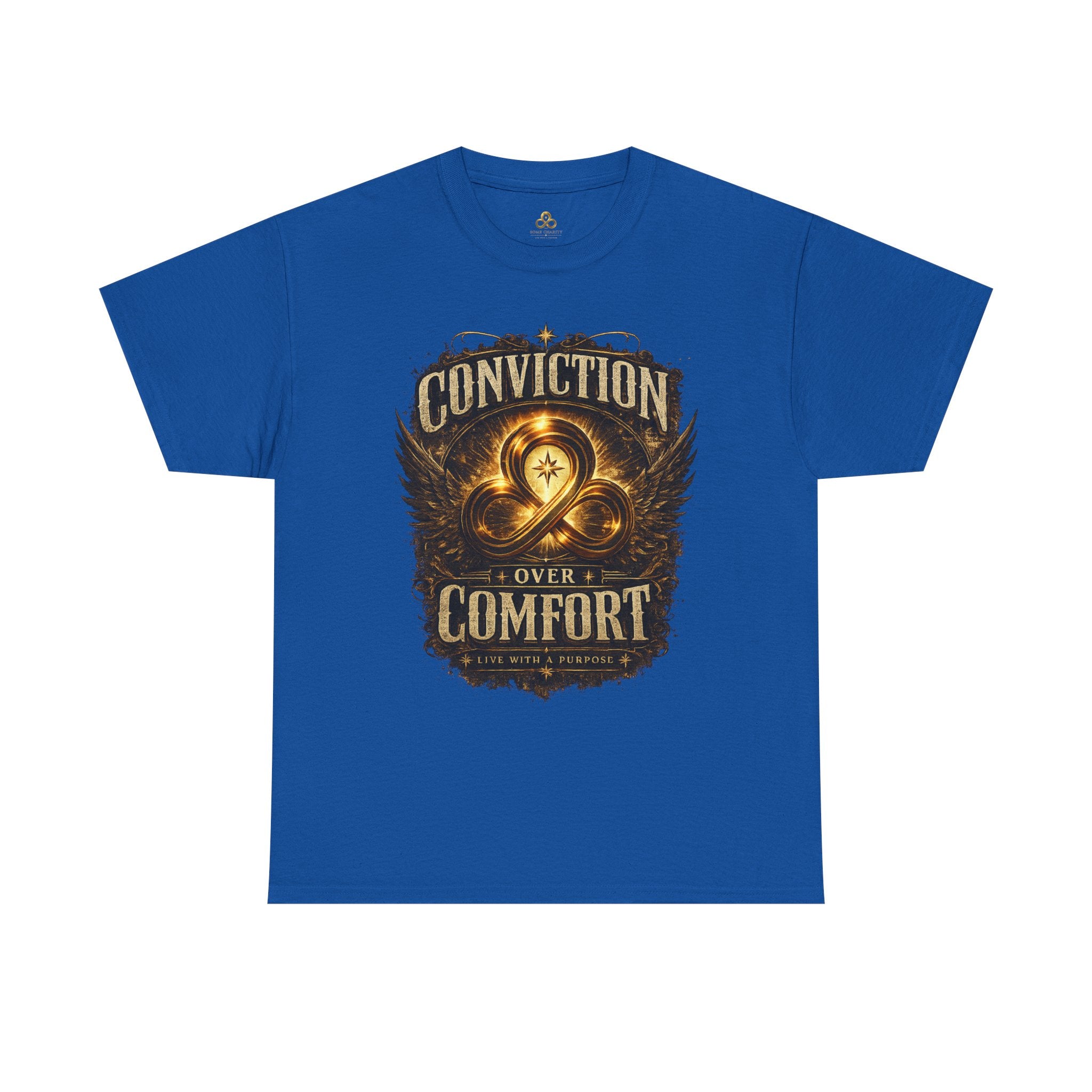 Conviction Over Comfort Graphic Tee — Inspirational Faith & Courage Shirt
