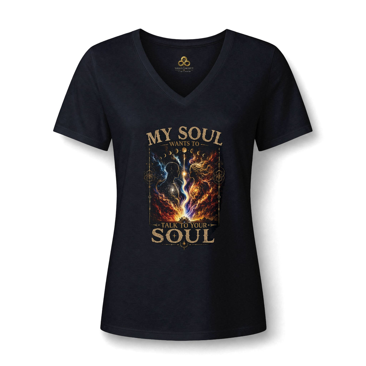 Spiritual "My Soul Wants to Talk to Your Soul" V-Neck Tee