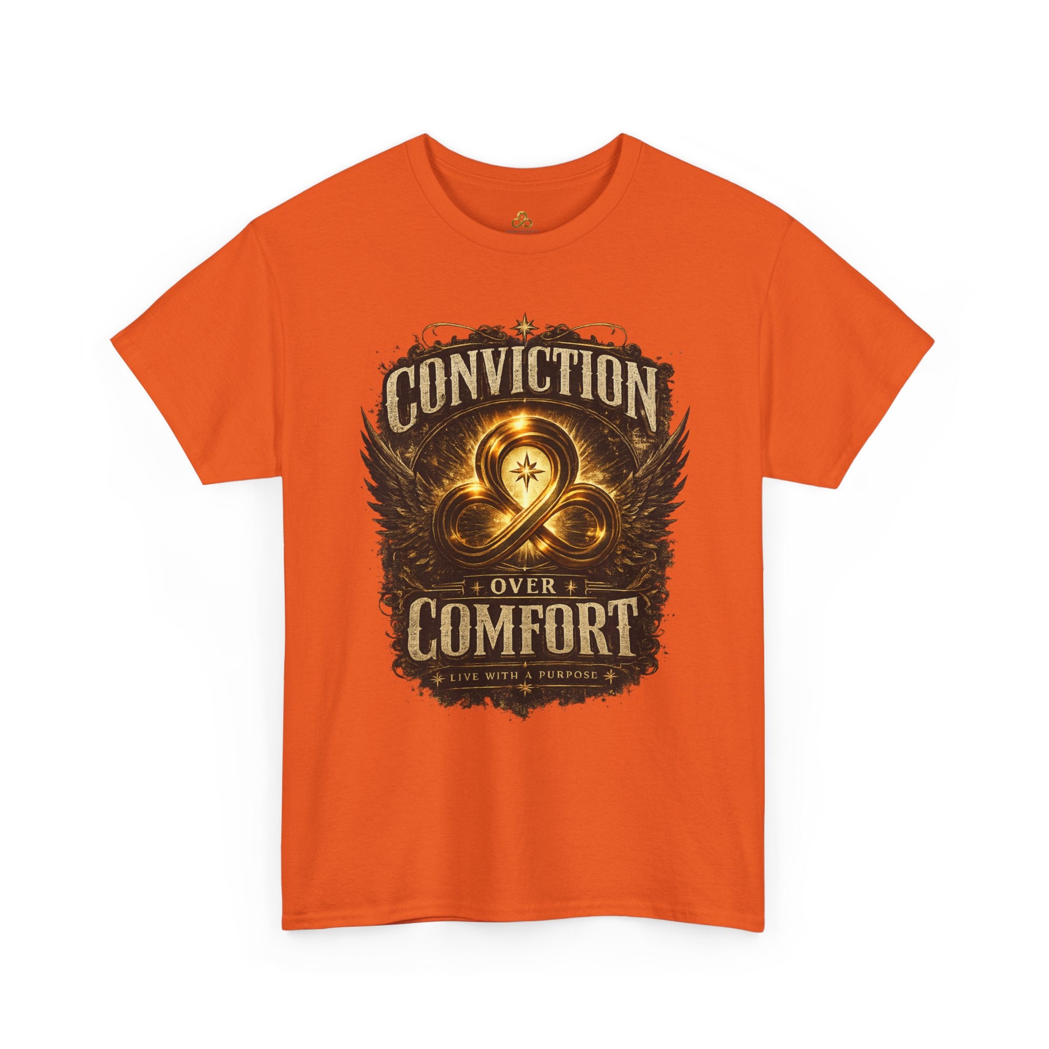Conviction Over Comfort Graphic Tee — Inspirational Faith & Courage Shirt