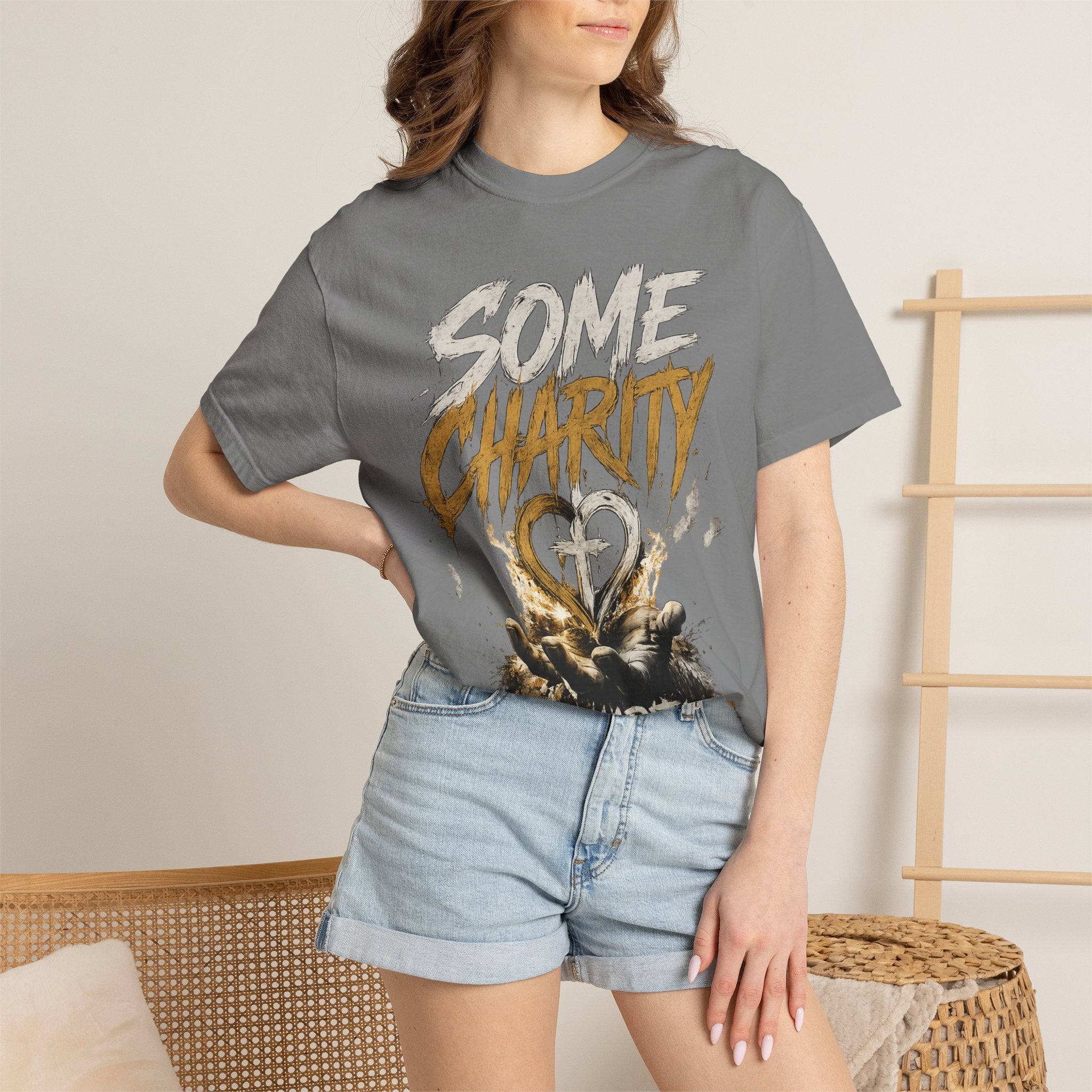 Some Charity Graphic T-Shirt — Heart Logo Fundraiser Tee