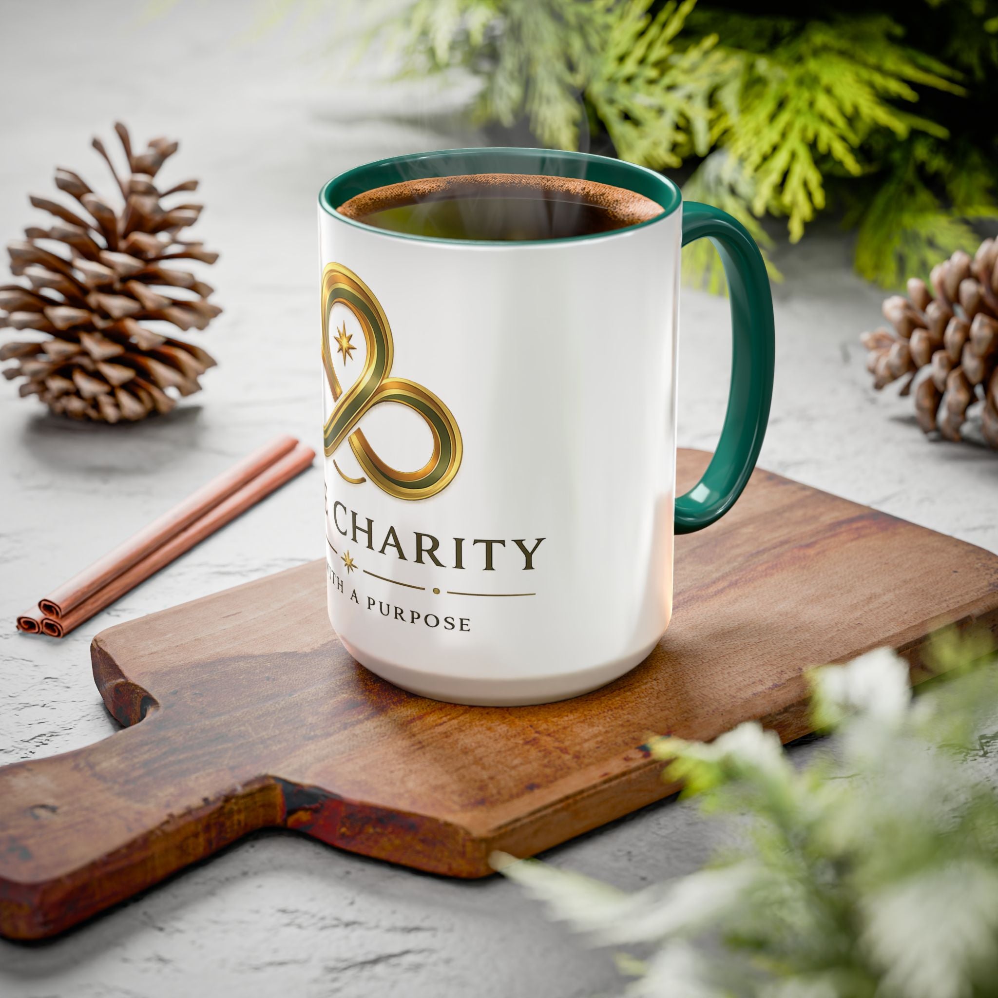Charity Logo Coffee Mug (11oz/15oz) — 'Some Charity' Life With a Purpose