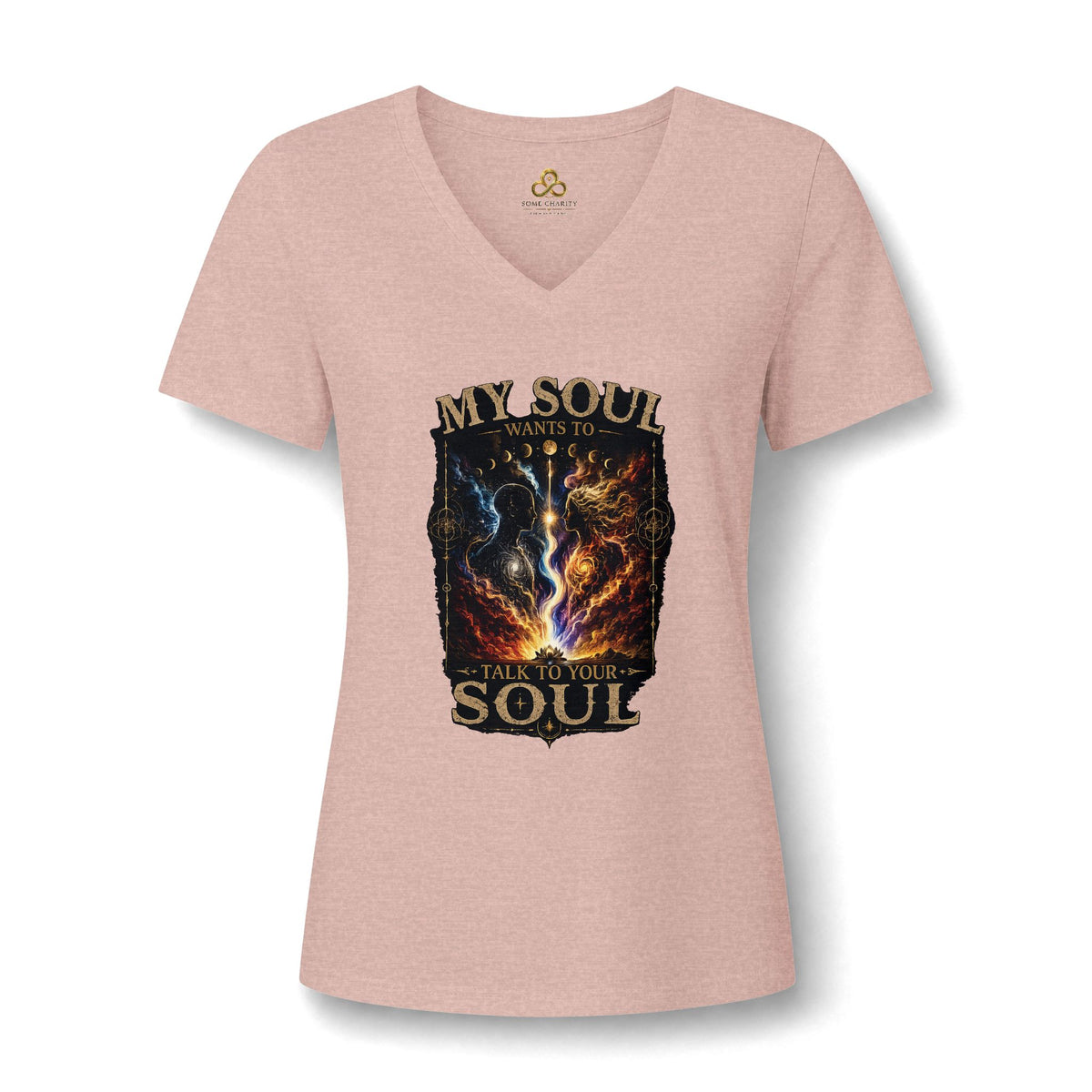 Spiritual "My Soul Wants to Talk to Your Soul" V-Neck Tee