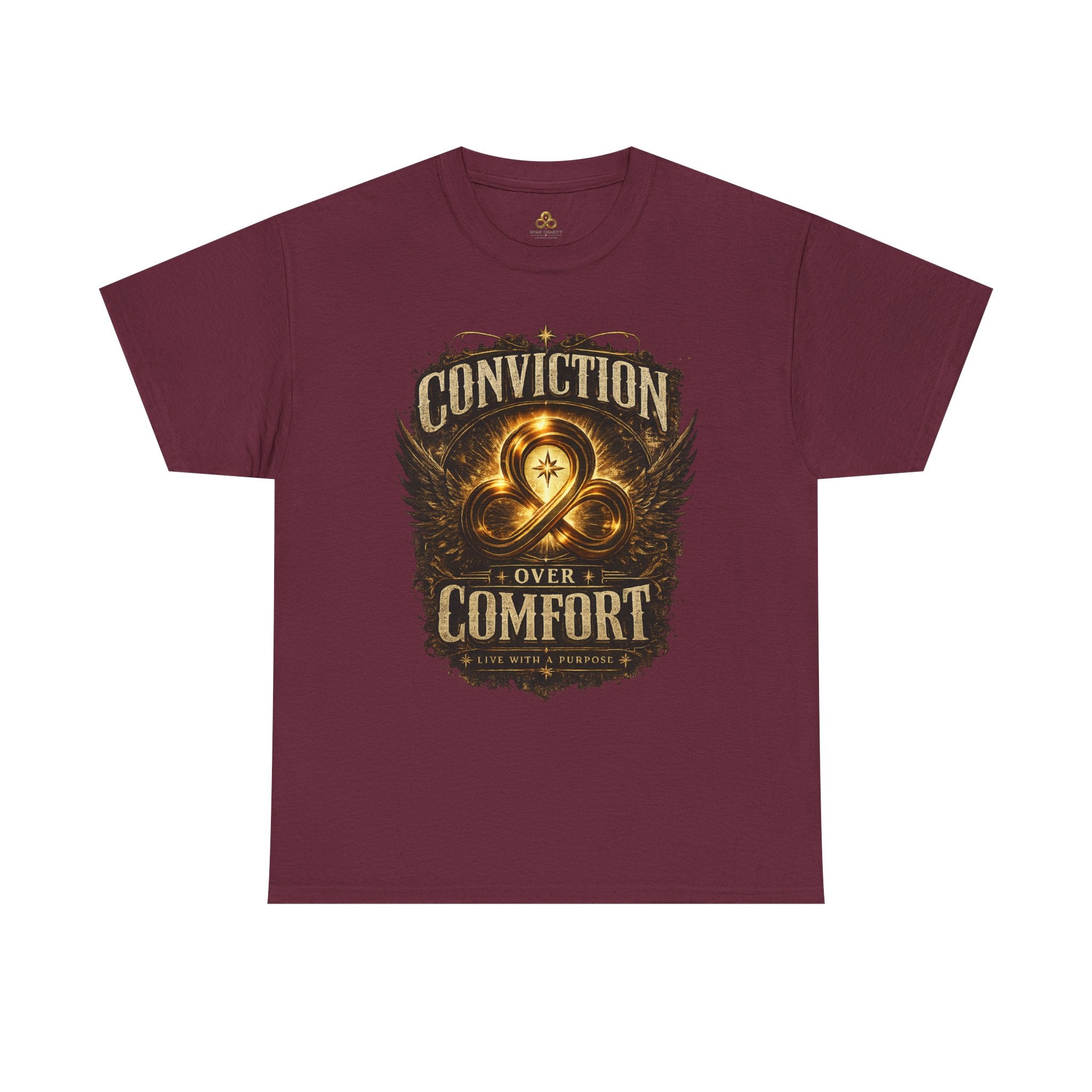 Conviction Over Comfort Graphic Tee — Inspirational Faith & Courage Shirt