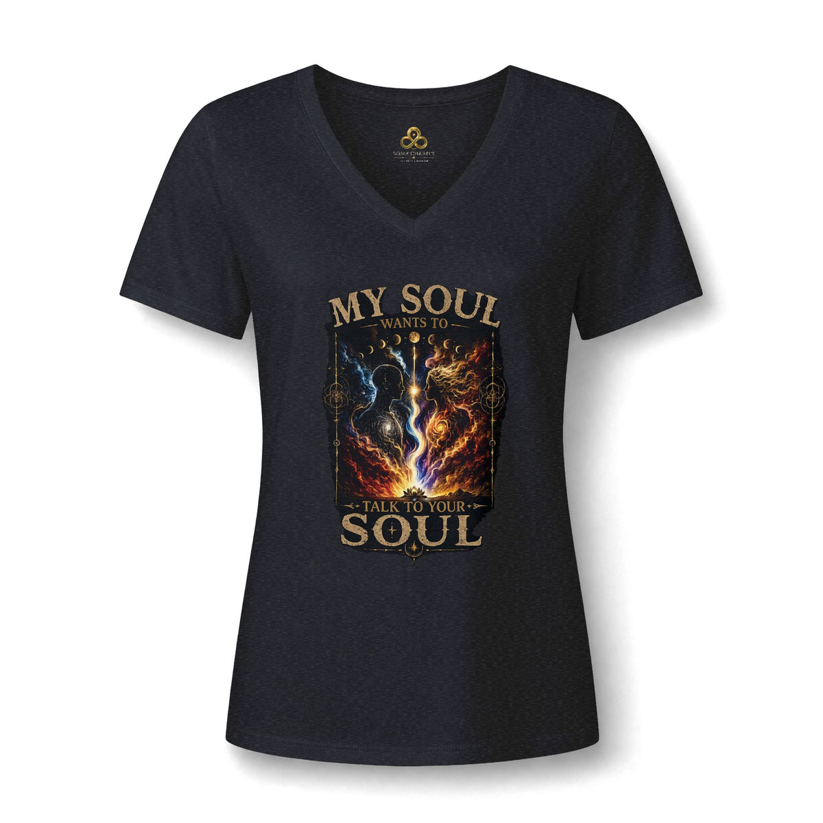 Spiritual "My Soul Wants to Talk to Your Soul" V-Neck Tee
