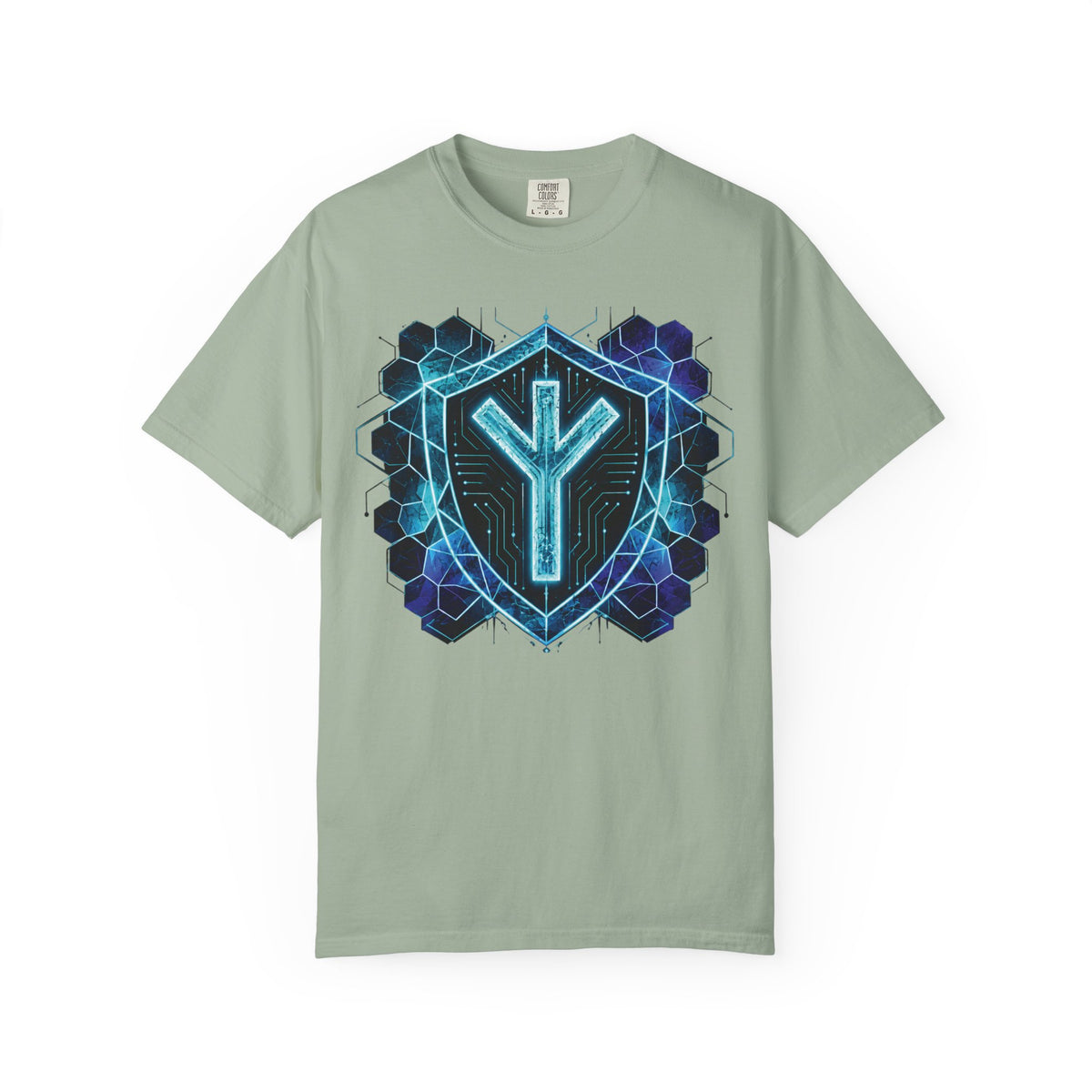 Algiz Rune Shield T-Shirt — Norse Protection Symbol Tee