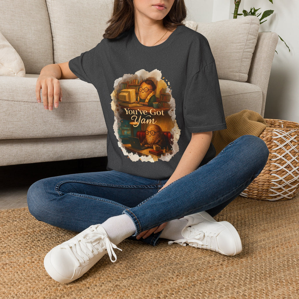 T-Shirt — Cozy Booklover Tee: "You've Got Mail" Vintage Library Design