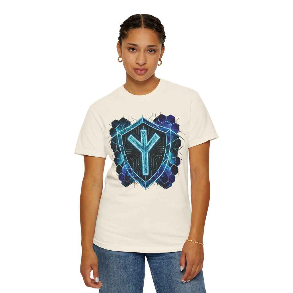 Algiz Rune Shield T-Shirt — Norse Protection Symbol Tee