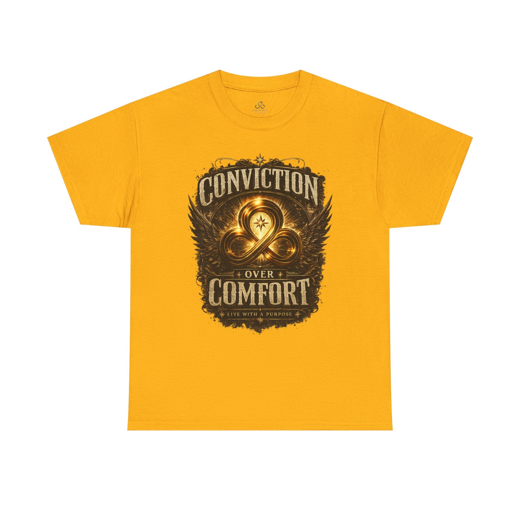 Conviction Over Comfort Graphic Tee — Inspirational Faith & Courage Shirt