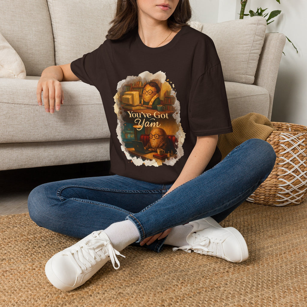 T-Shirt — Cozy Booklover Tee: "You've Got Mail" Vintage Library Design