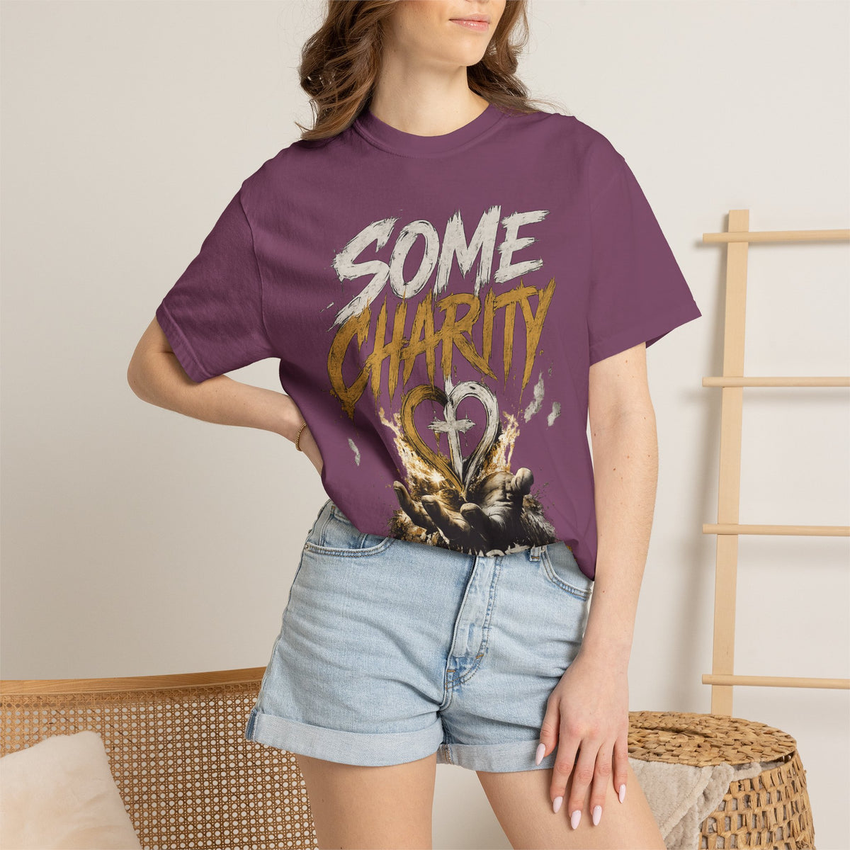 Some Charity Graphic T-Shirt — Heart Logo Fundraiser Tee